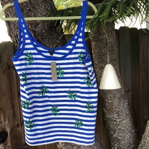 ❌SOLD❌ 🆕 J. Crew Striped Tank w/ Sequin details (Size L)
